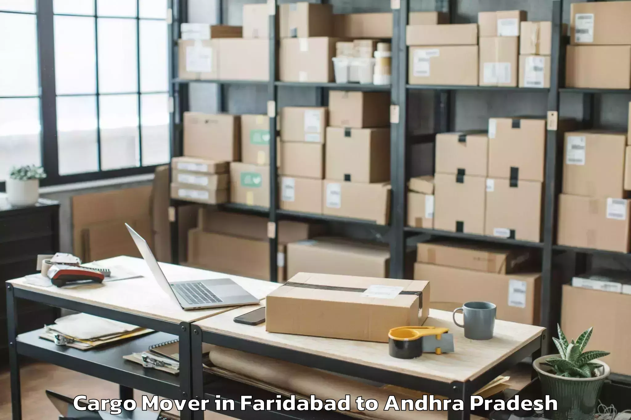 Reliable Faridabad to Vemulapalle Cargo Mover